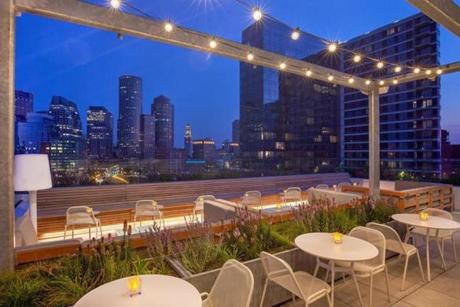 Yotel in the Seaport District has opened its Sky Lounge Rooftop and Terrace amid the warm weather.

